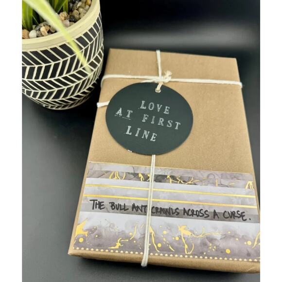 Love At First Line Book "The bull ant crawls across a curse." - Picture 1 of 2